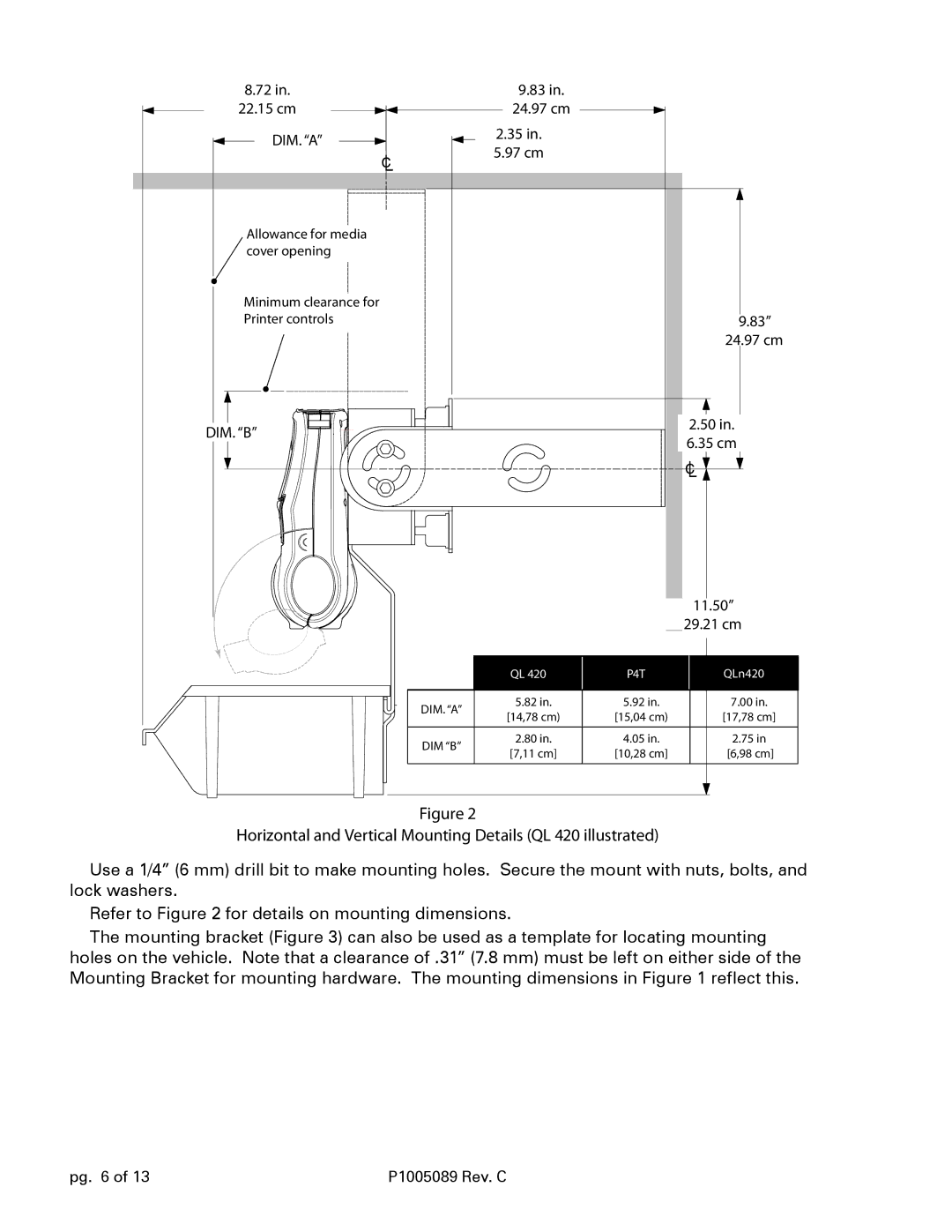 Zebra Technologies QL420, RP4T, Qln420 installation instructions QLn420 