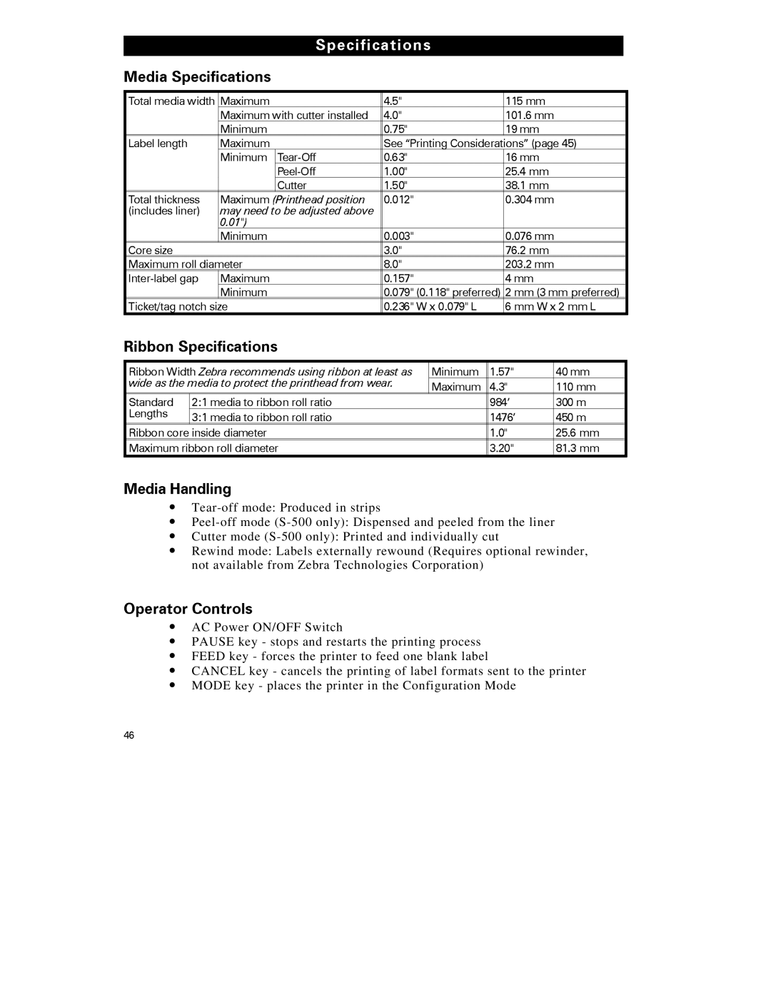 Zebra Technologies S-300 manual 