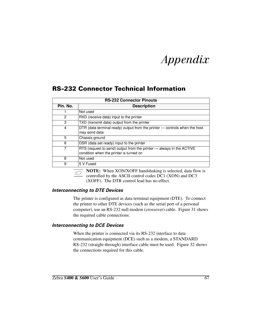 Zebra Technologies S600, S400 manual ›c‹à, 56&RQQHFWRU7HFKQLFDO,QIRUPDWLRQ, QWHUFRQQHFWLQJWR7HYLFHV, Qwhufrqqhfwlqjwr&Hylfhv 