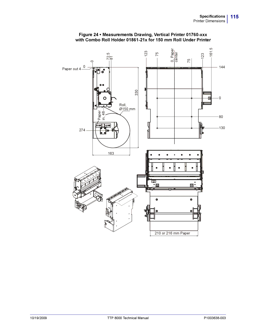 Zebra Technologies TTP 8000 manual 115 