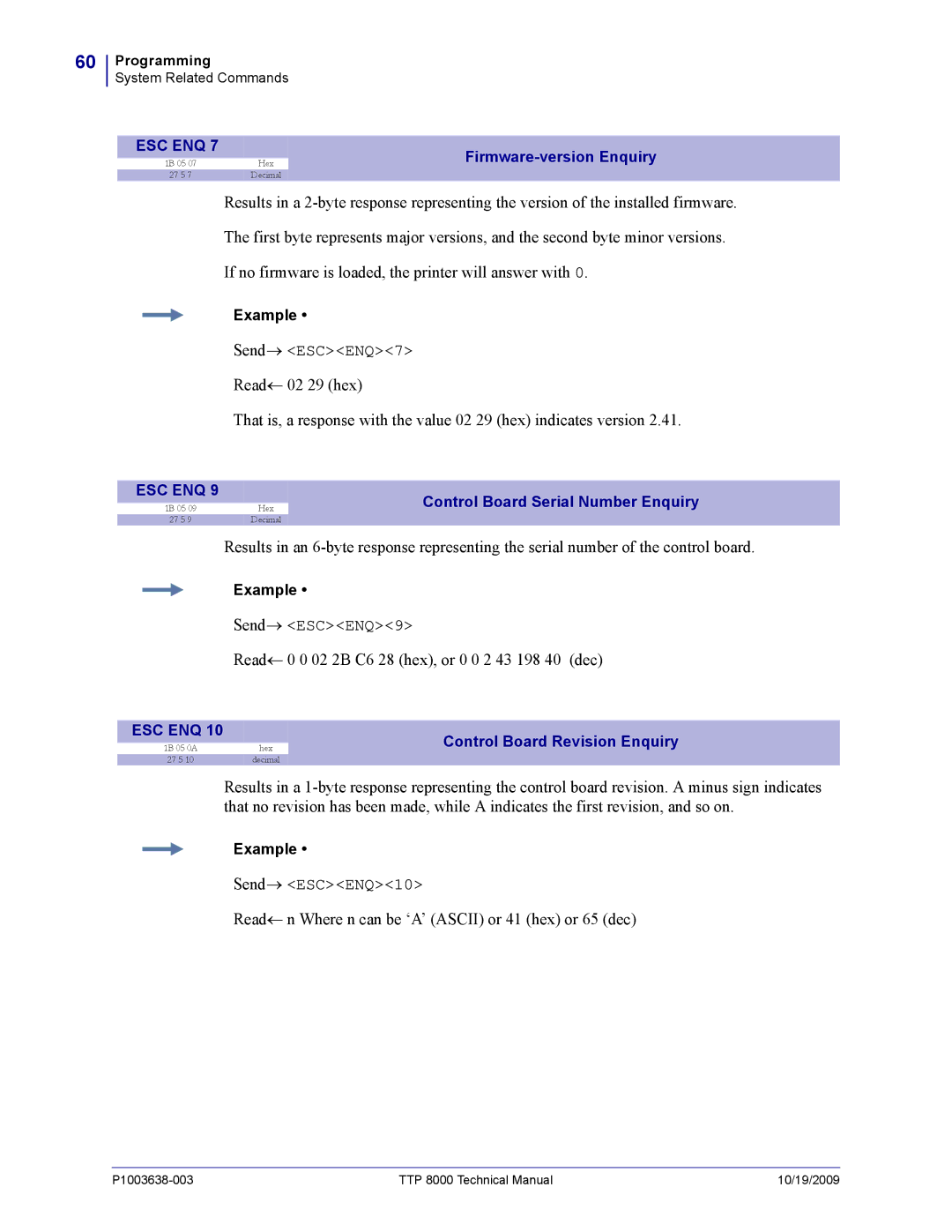 Zebra Technologies TTP 8000 manual Read← 0 0 02 2B C6 28 hex, or 0 0 2 43 198 40 dec 