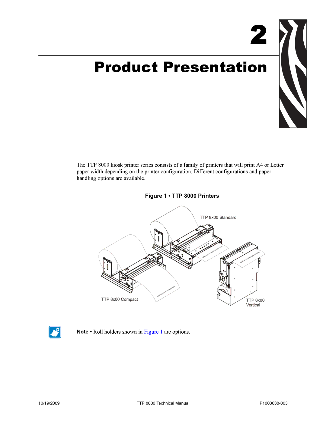 Zebra Technologies manual Product Presentation, TTP 8000 Printers 