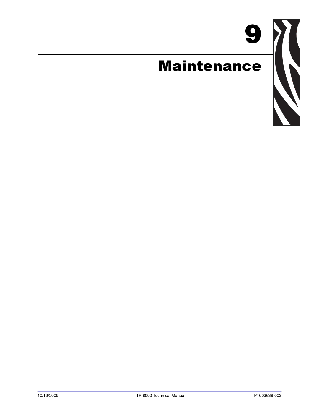 Zebra Technologies TTP 8000 manual Maintenance 