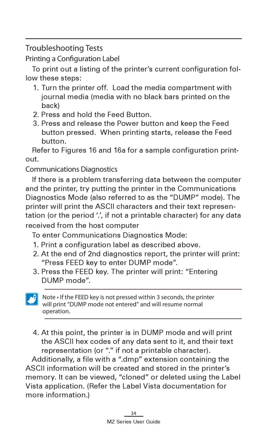 Zebra Technologies UMAN-MZA-007 manual Troubleshooting Tests, Communications Diagnostics 