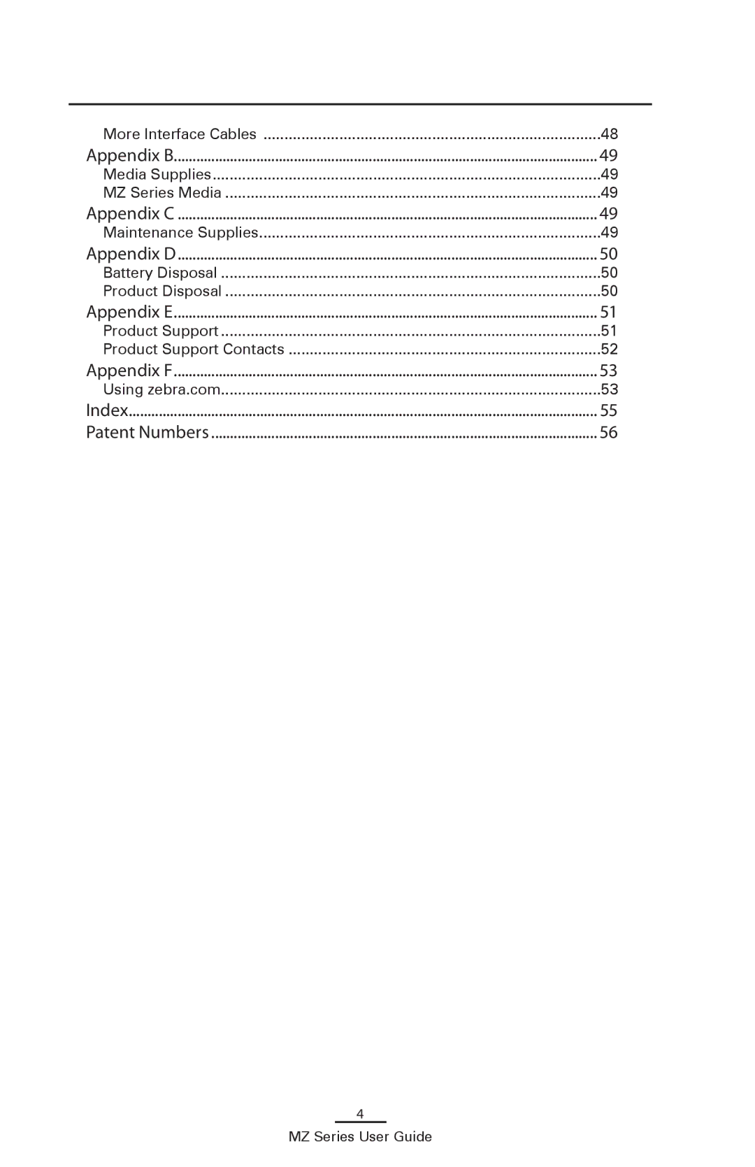 Zebra Technologies UMAN-MZA-007 manual Product Support Contacts 