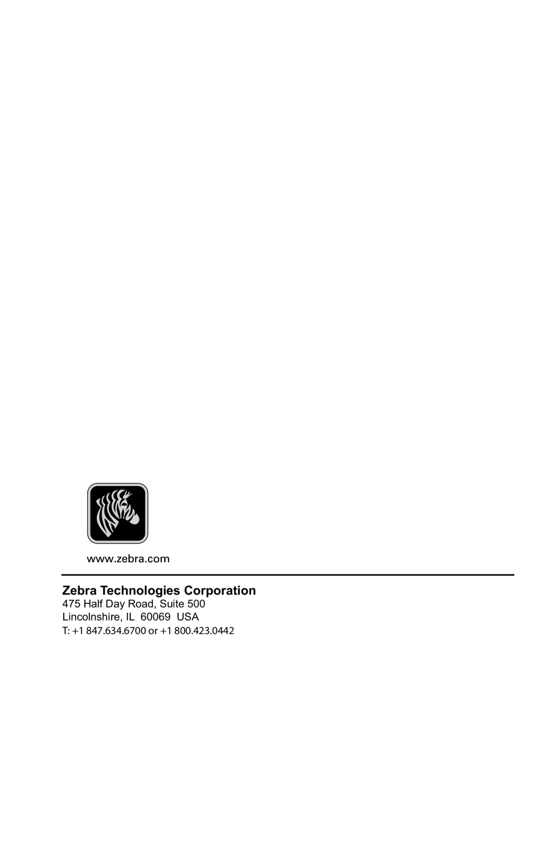 Zebra Technologies UMAN-MZA-007 manual Zebra Technologies Corporation 