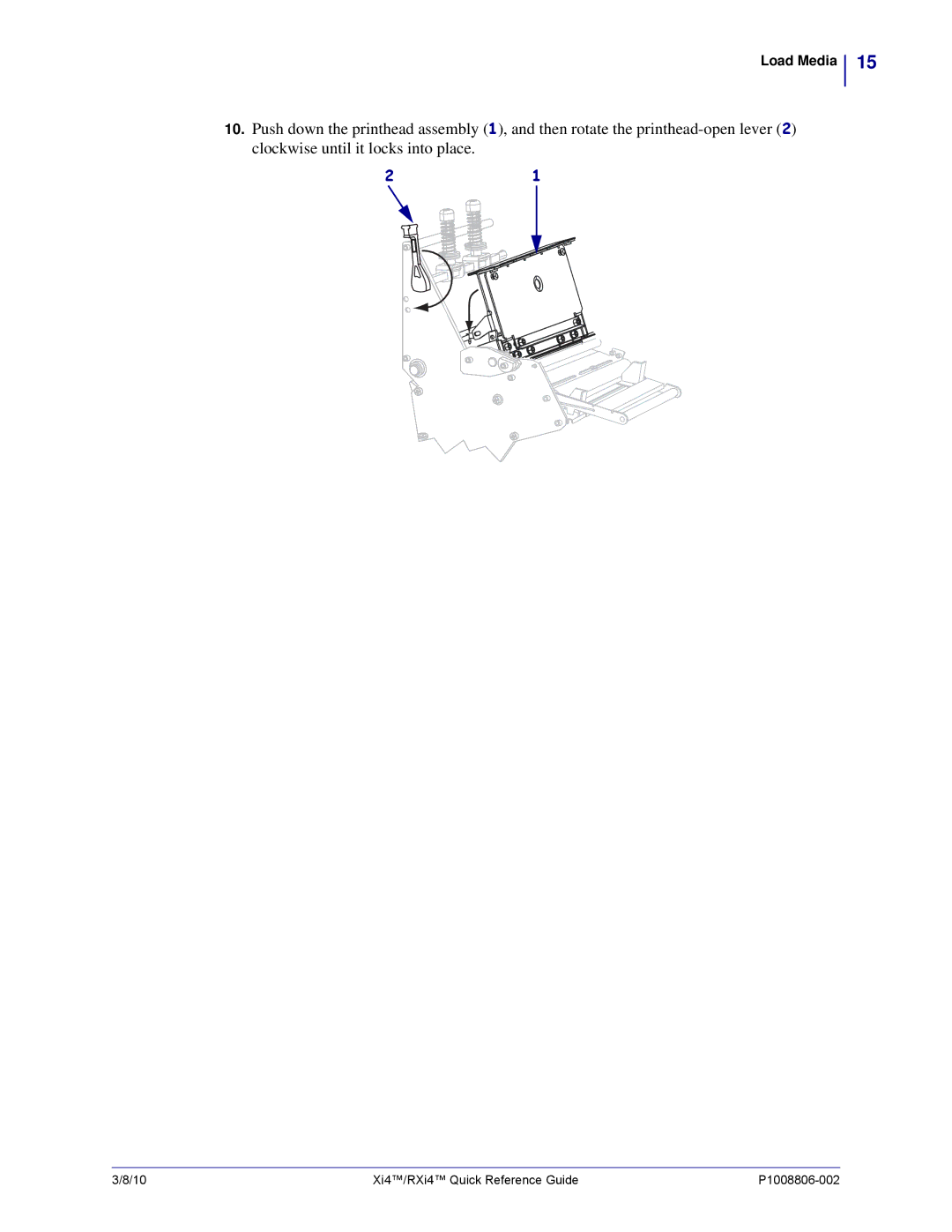 Zebra Technologies RXi4 manual Load Media 