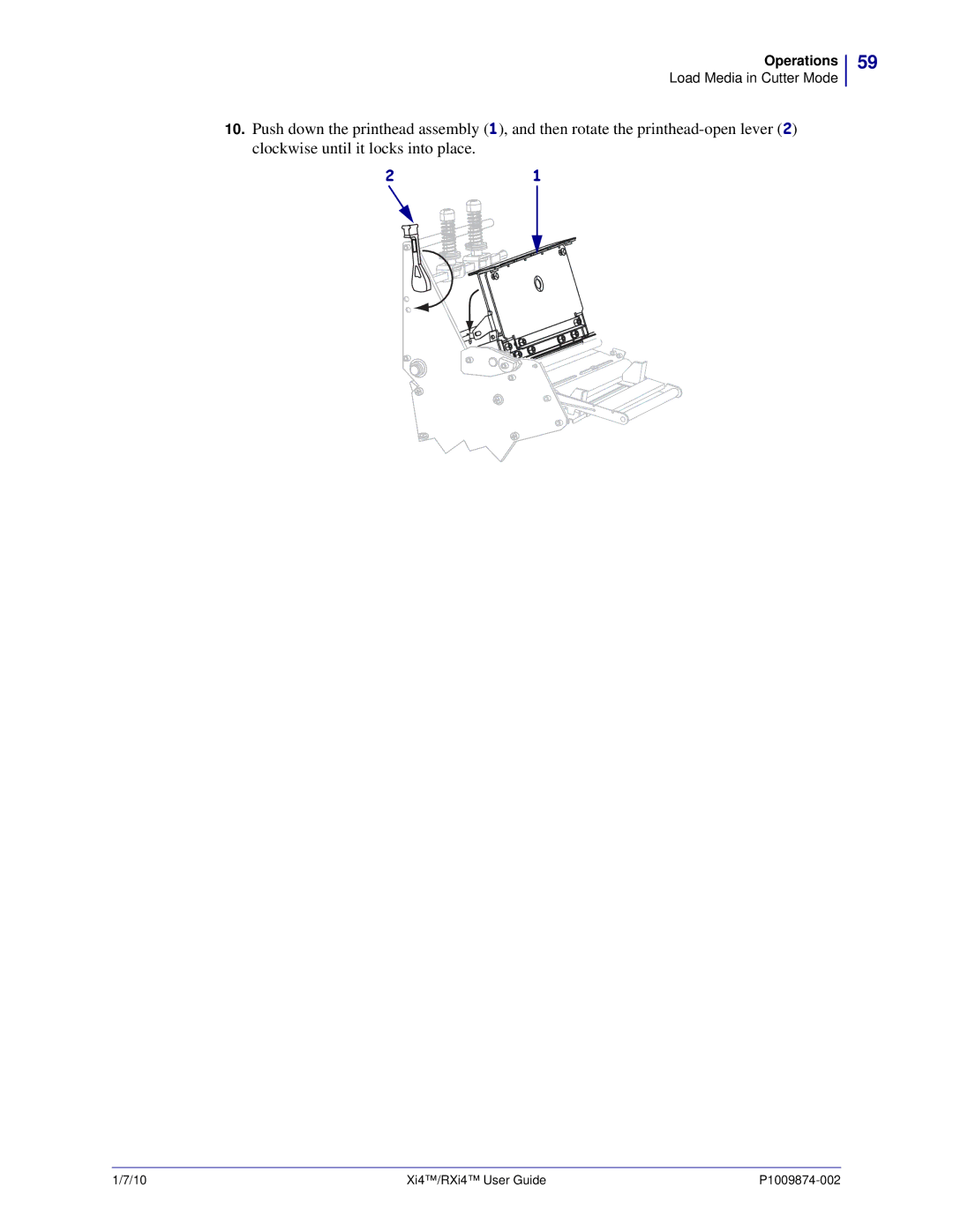 Zebra Technologies 11680100001, 14080100200, RXI4TM, 17080100200, 22080100000, 17280100000, 17080100000 manual Operations 