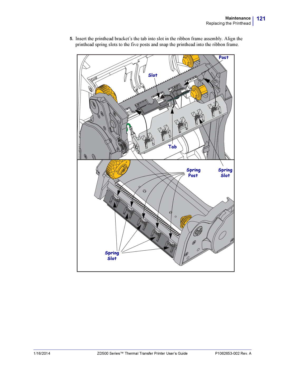 Zebra Technologies ZD500 manual 121 