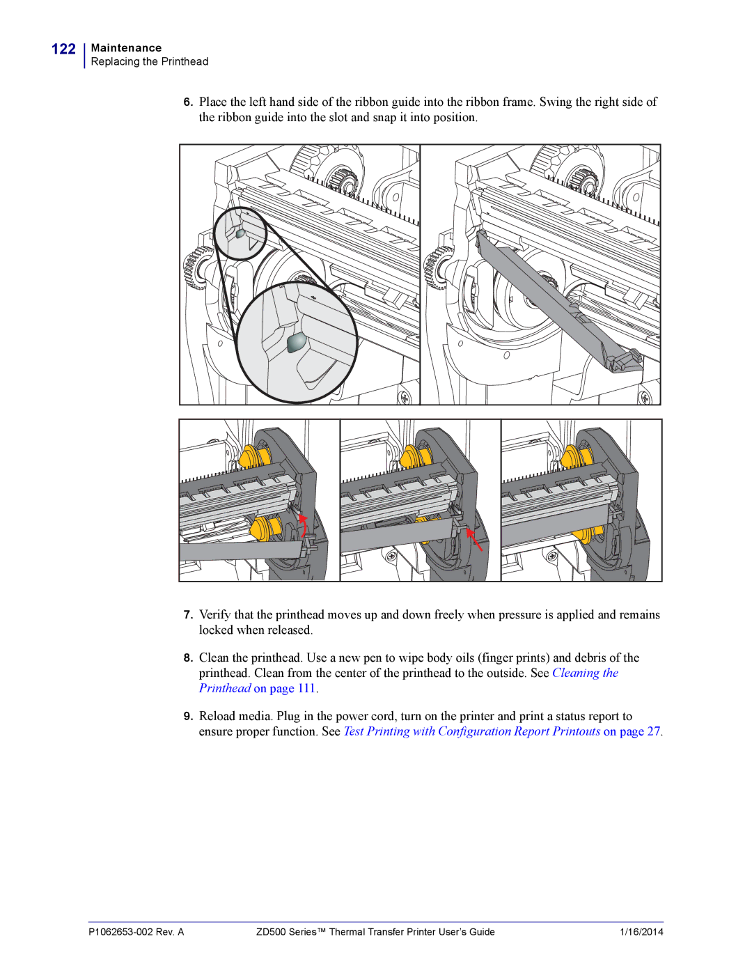 Zebra Technologies ZD500 manual 122 