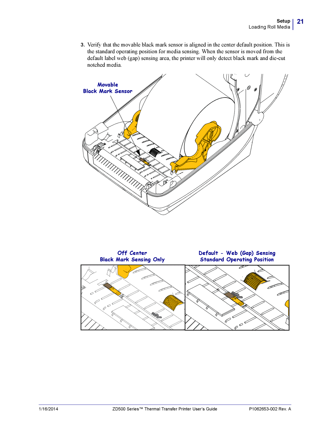 Zebra Technologies ZD500 manual Setup 