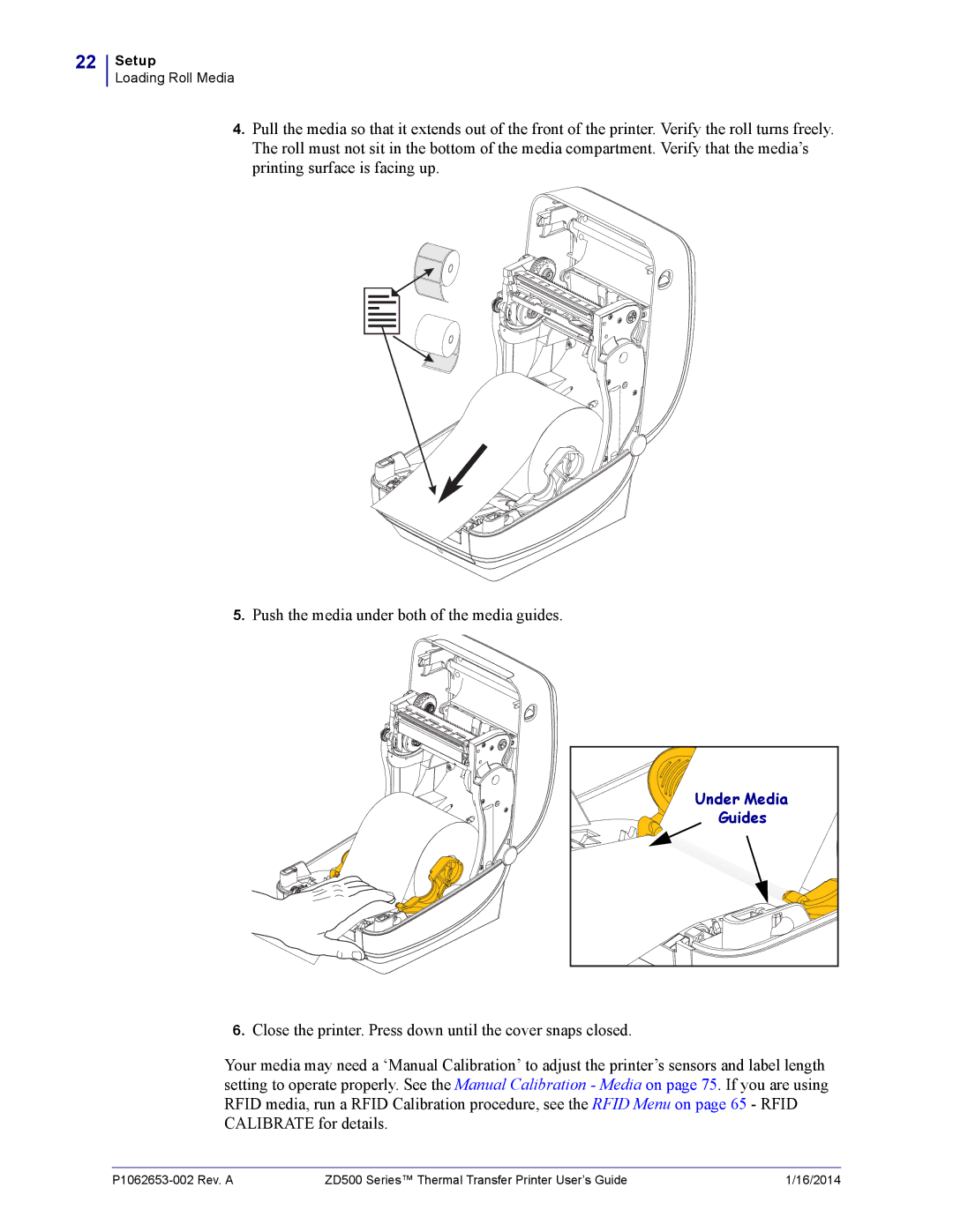 Zebra Technologies ZD500 manual Guides 