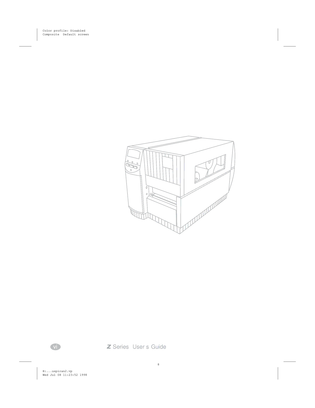 Zebra Technologies Zebra Z6000, Zebra Z4000 manual Series User’s Guide 