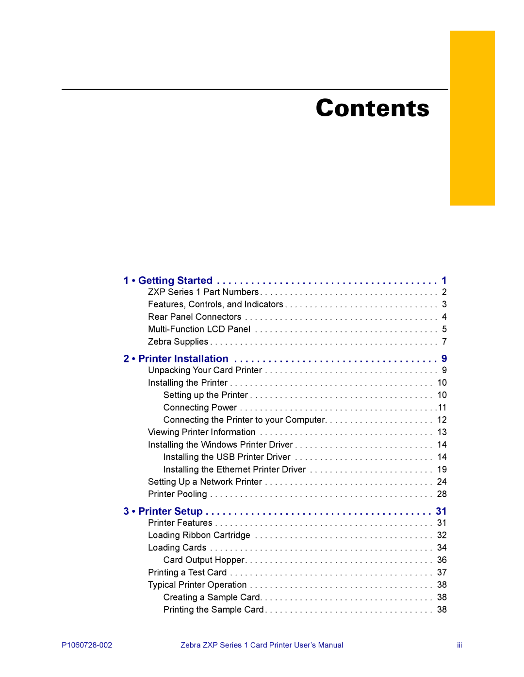 Zebra Technologies zebra zxp series 1 user manual Contents 