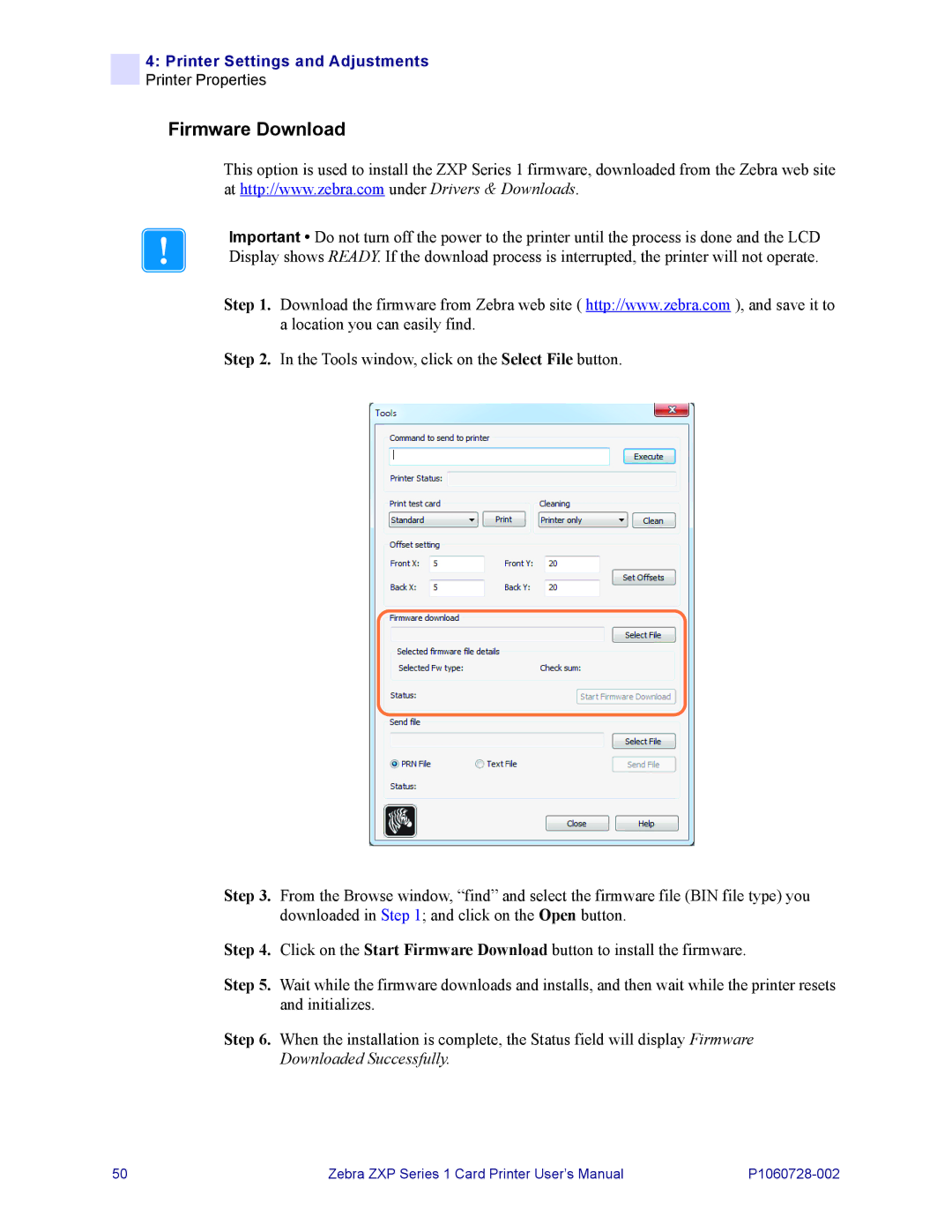 Zebra Technologies zebra zxp series 1 user manual Firmware Download 