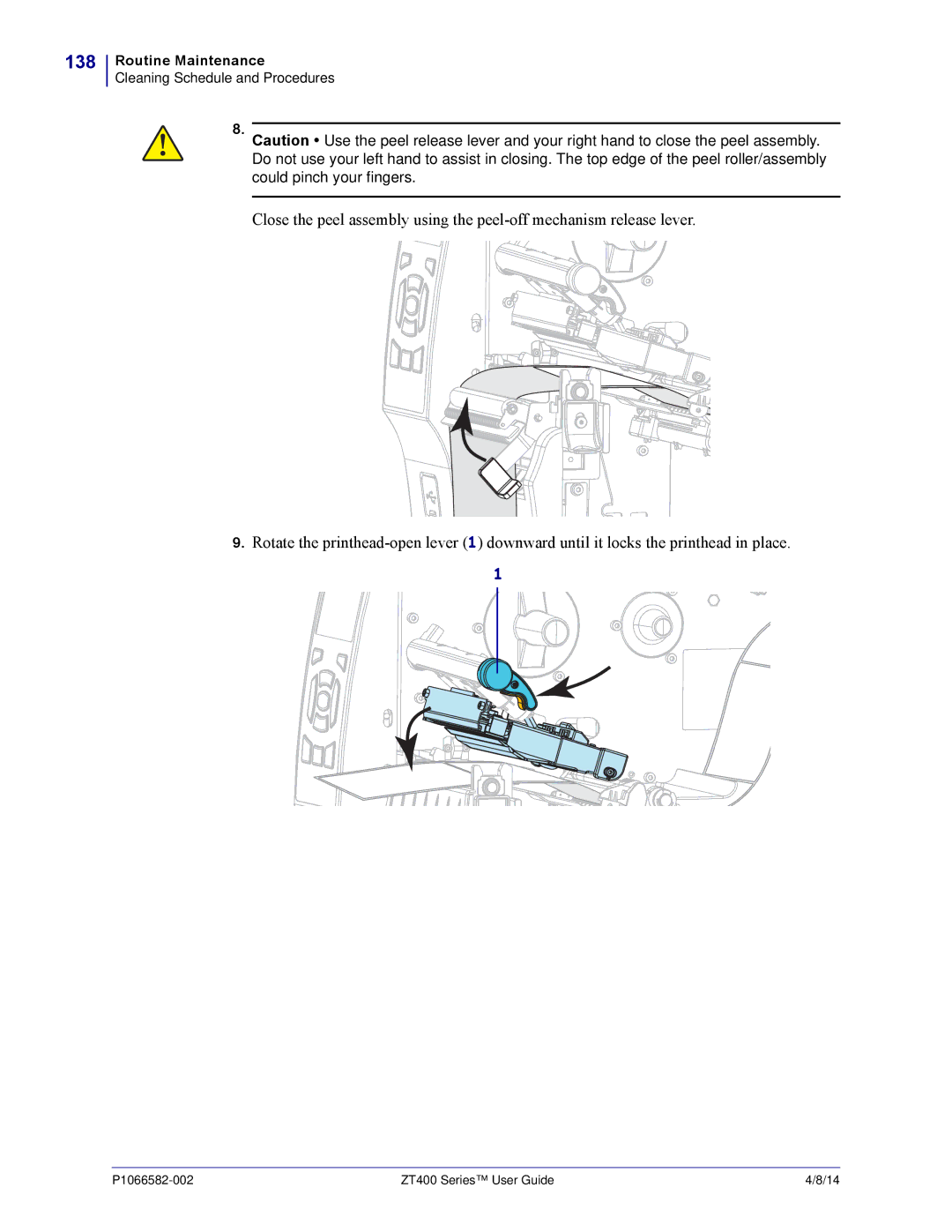 Zebra Technologies ZT400 manual 138 