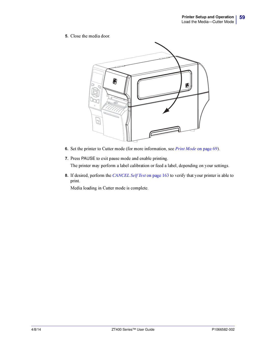 Zebra Technologies ZT400 manual Printer Setup and Operation 