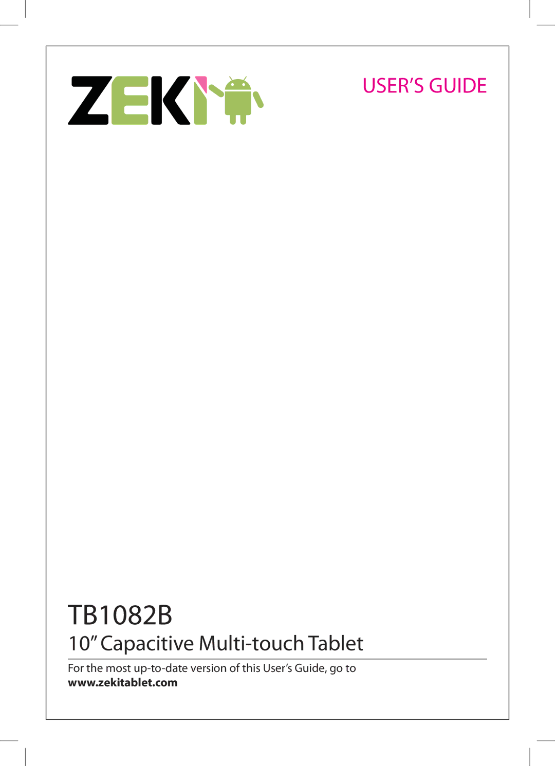 Zeki TB1082B manual 