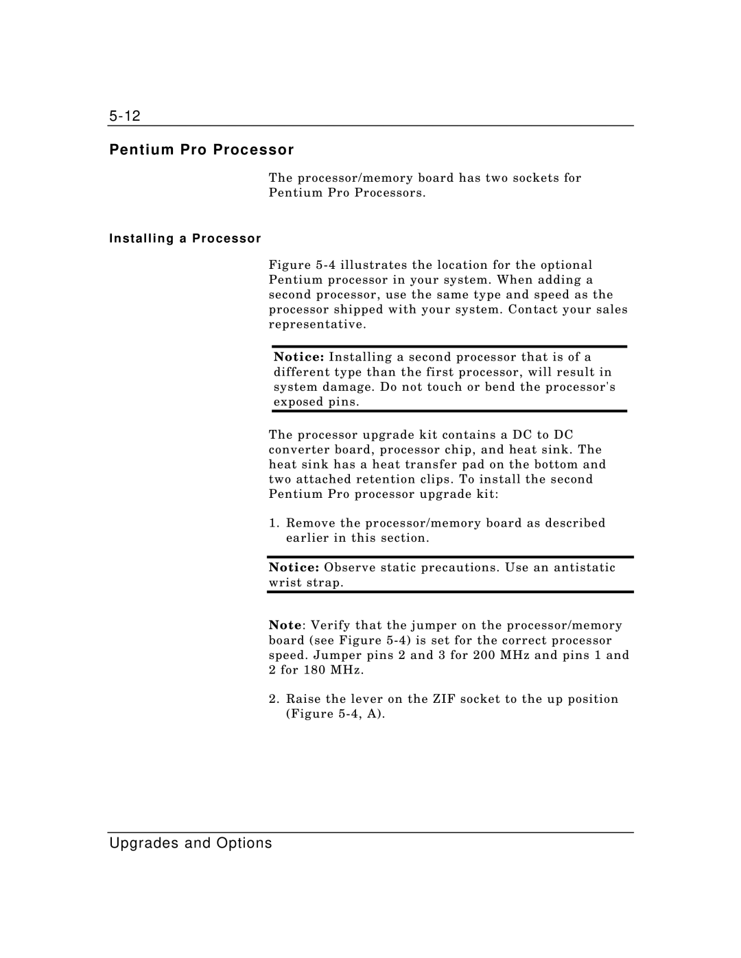 Zenith Data Systems MT2000 manual Pentium Pro Processor 