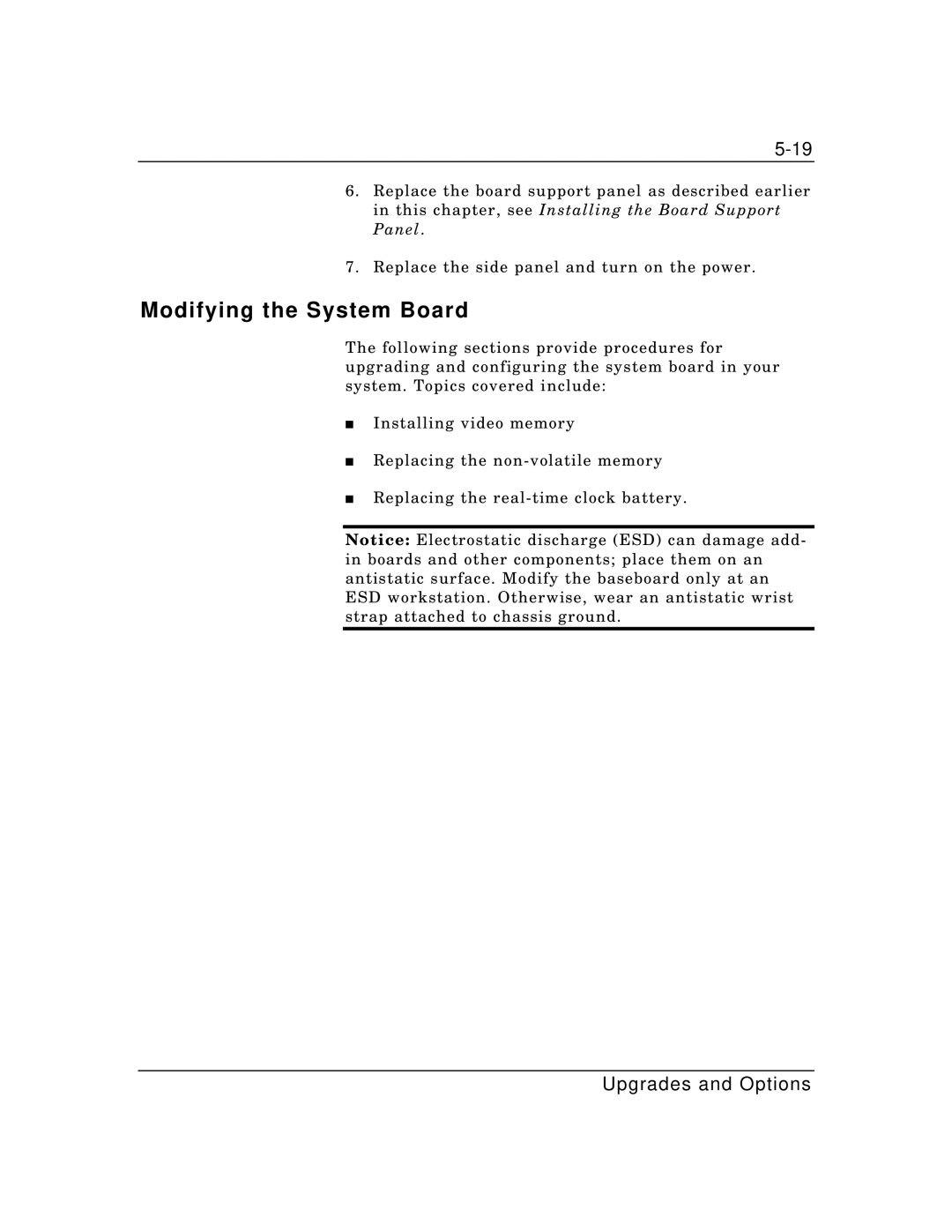 Zenith Data Systems MT2000 manual Modifying the System Board 