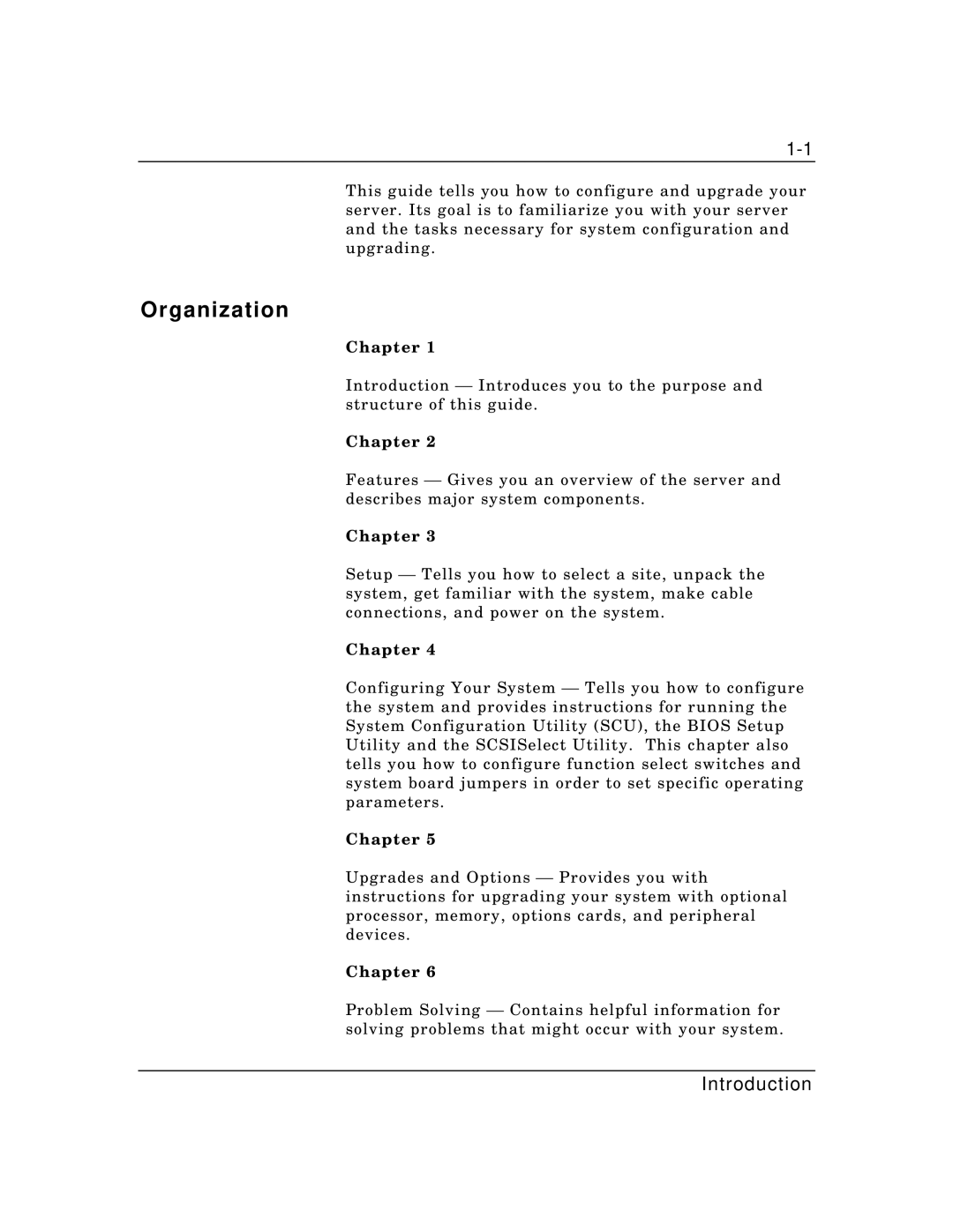 Zenith Data Systems MT2000 manual Organization, Chapter 