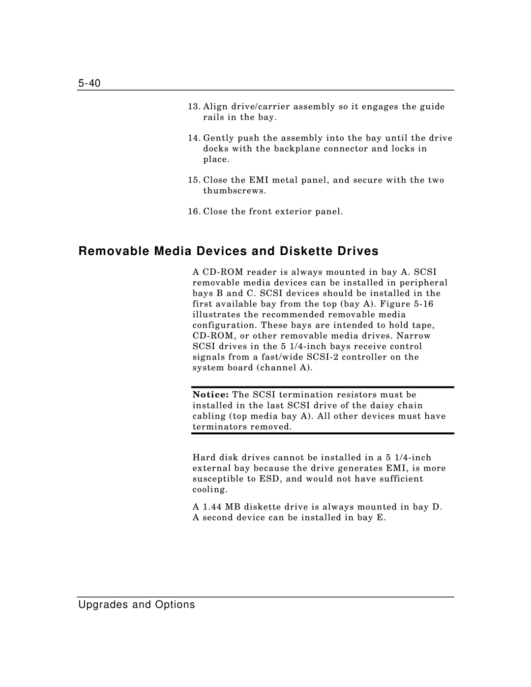 Zenith Data Systems MT2000 manual Removable Media Devices and Diskette Drives 