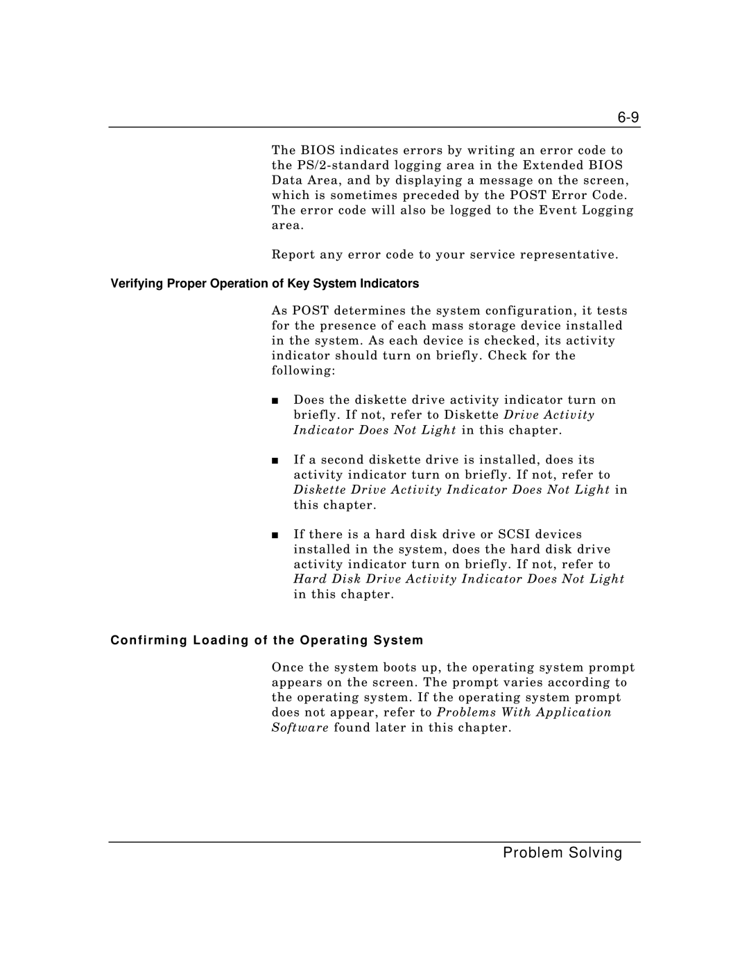 Zenith Data Systems MT2000 manual Verifying Proper Operation of Key System Indicators 