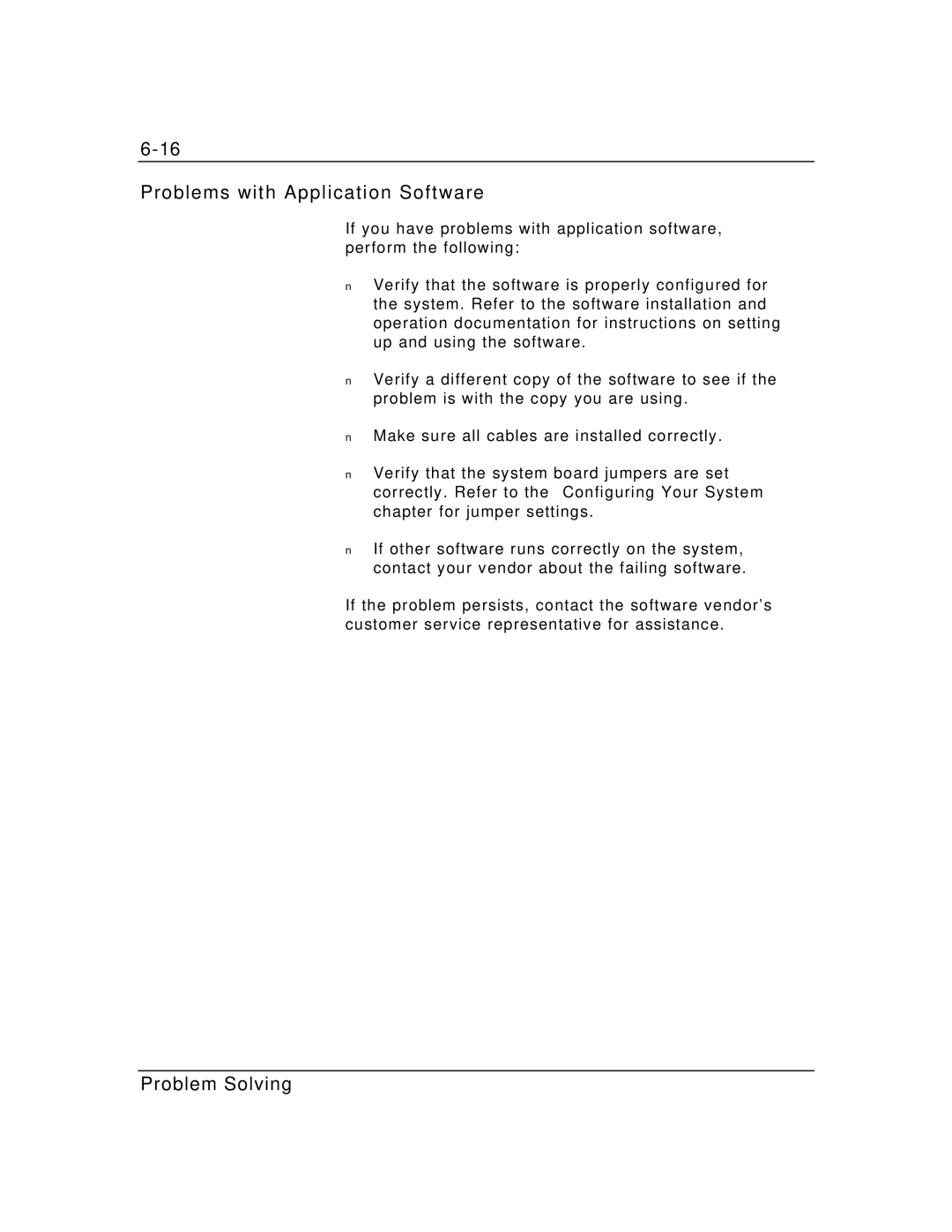 Zenith Data Systems MT2000 manual Problems with Application Software 