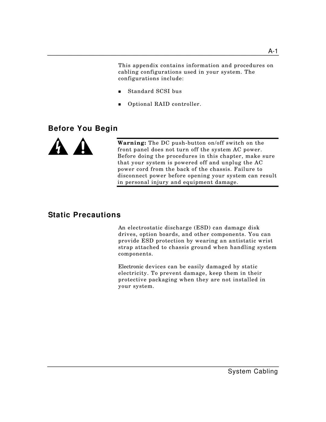 Zenith Data Systems MT2000 manual Before You Begin Static Precautions 