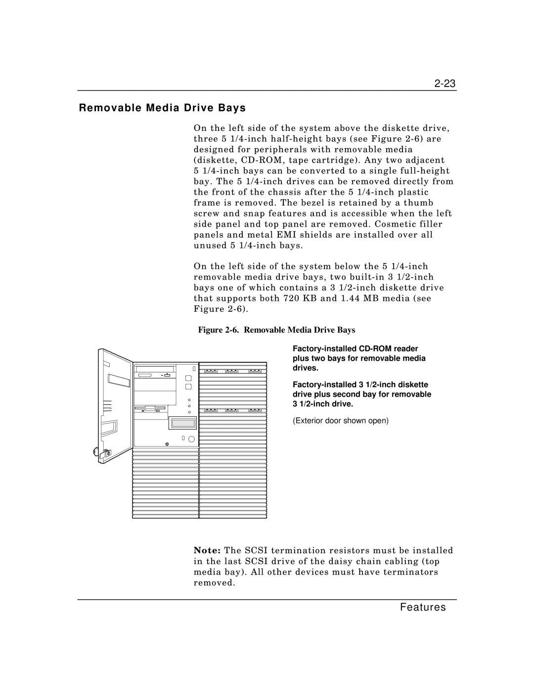 Zenith Data Systems MT2000 manual Removable Media Drive Bays 