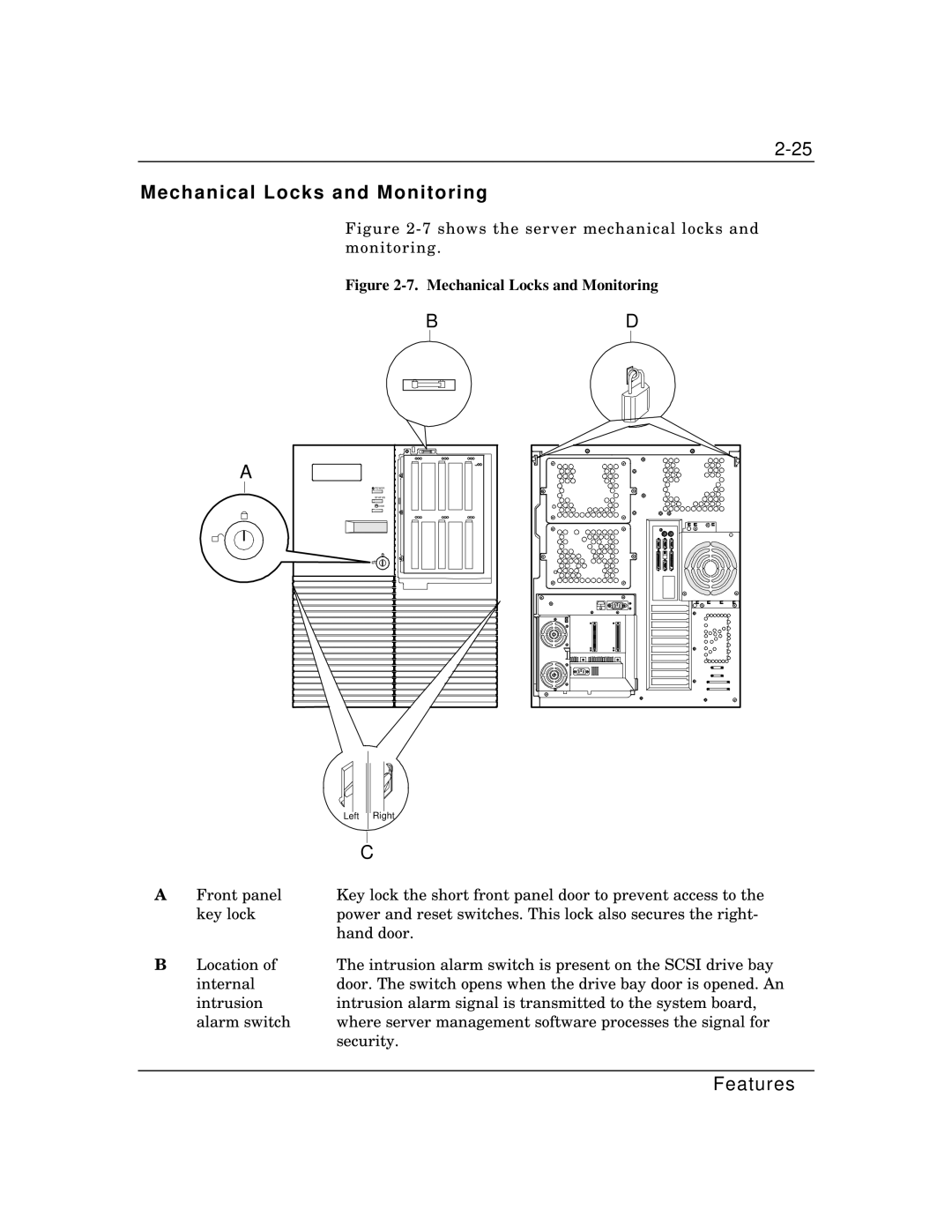 Zenith Data Systems MT2000 manual Mechanical Locks and Monitoring 