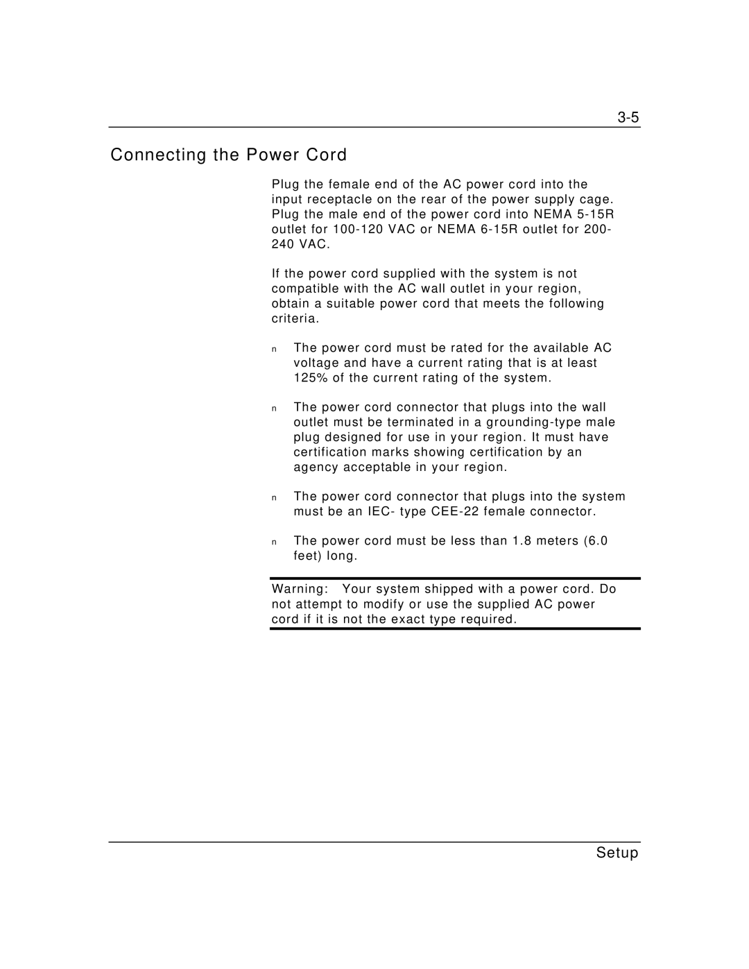 Zenith Data Systems MT2000 manual Connecting the Power Cord 