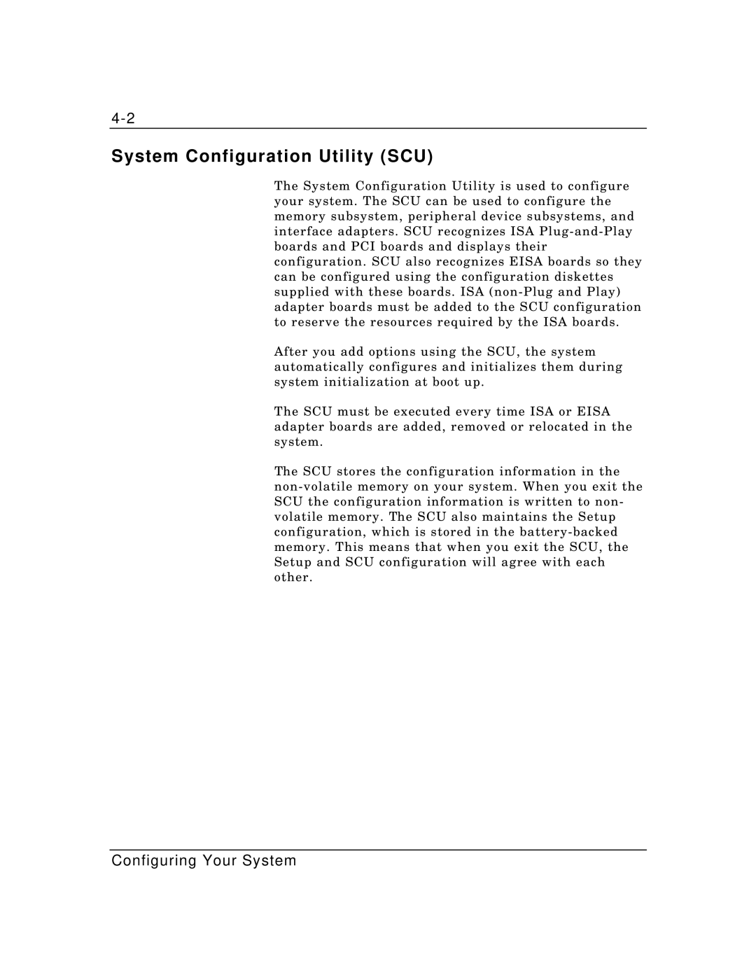 Zenith Data Systems MT2000 manual System Configuration Utility SCU 