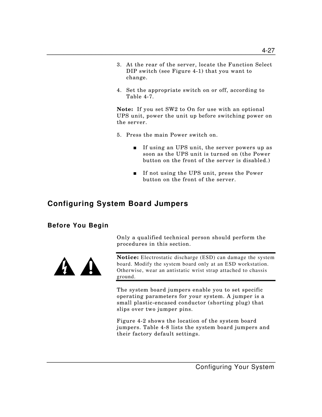 Zenith Data Systems MT2000 manual Configuring System Board Jumpers, Before You Begin 