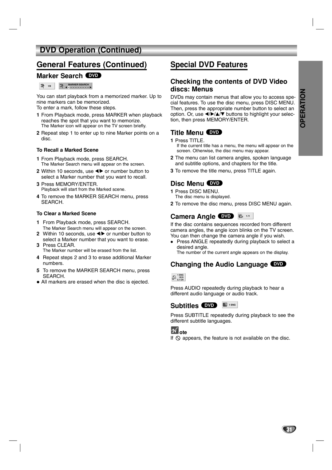 Zenith XBS341 warranty Special DVD Features 