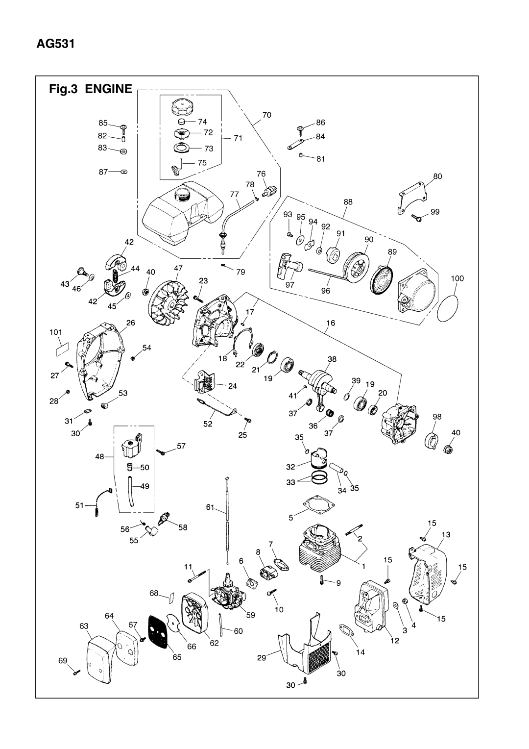 Zenoah AG531, AG4300 manual 