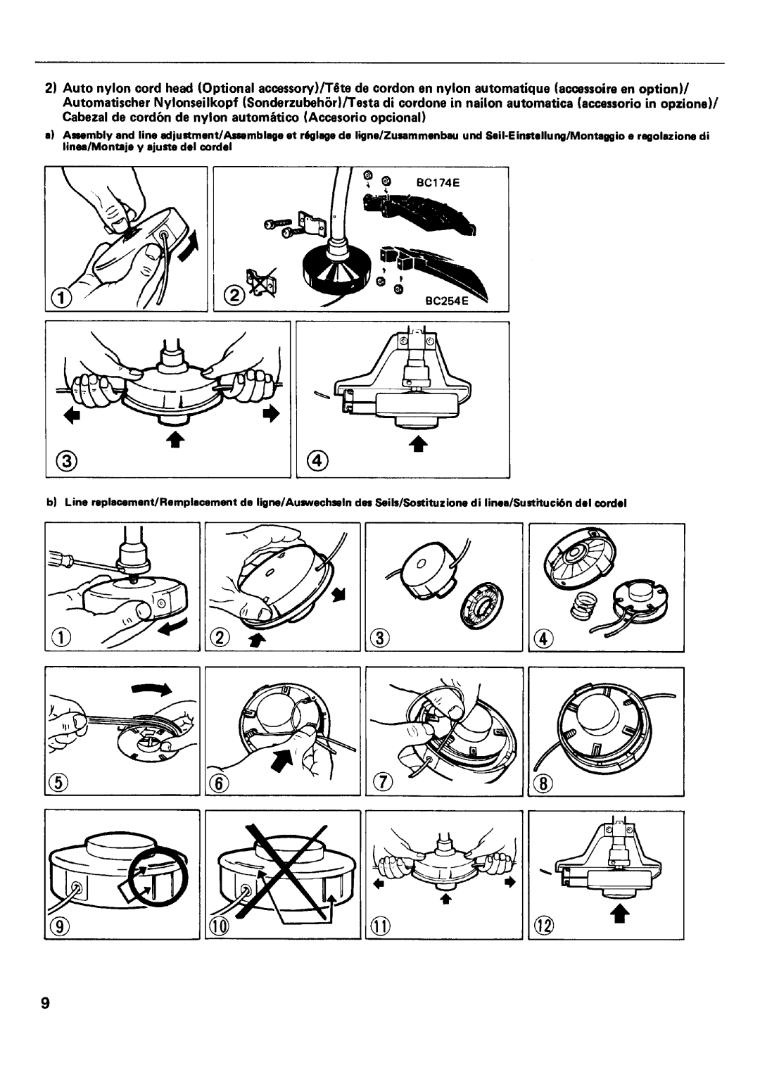 Zenoah BC174E, BC254E manual 