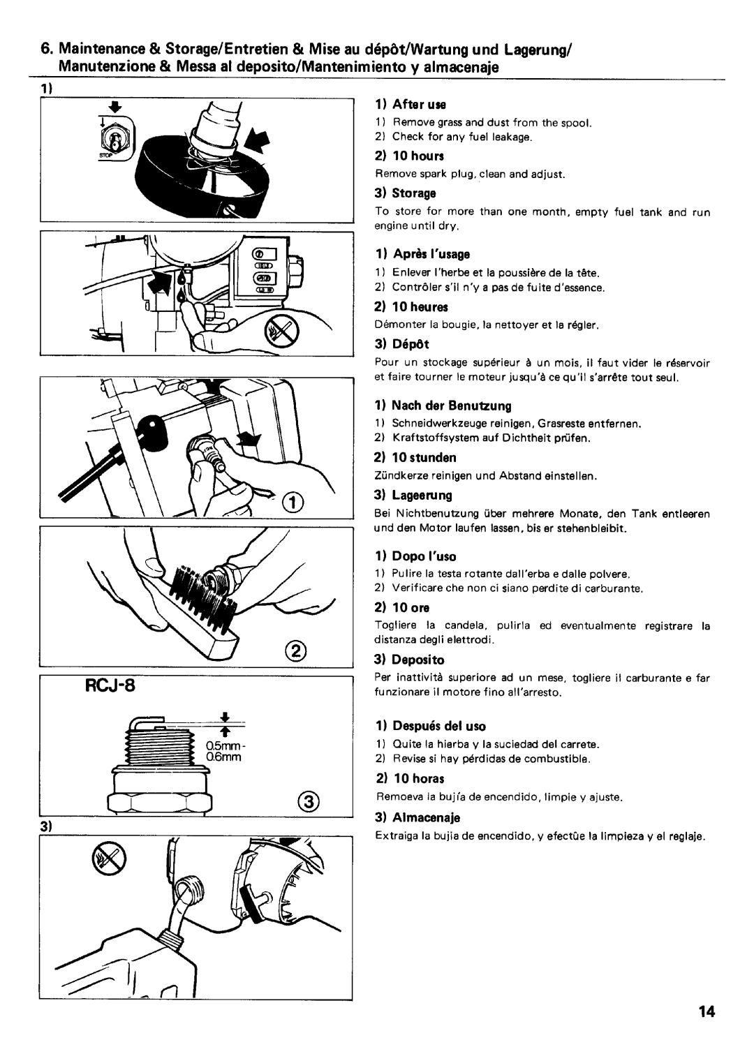 Zenoah BC254E, BC174E manual 