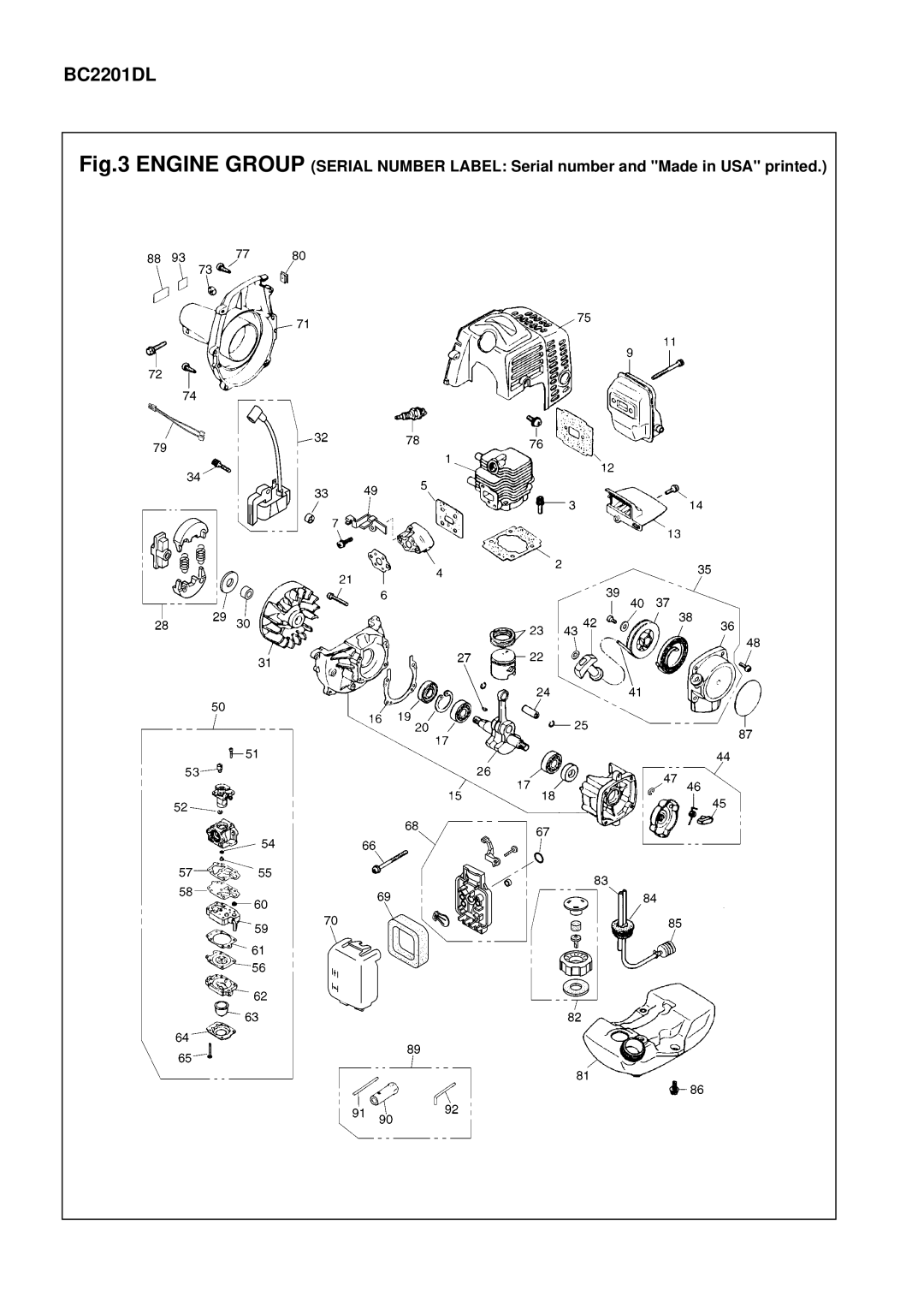 Zenoah BC2201DL manual 