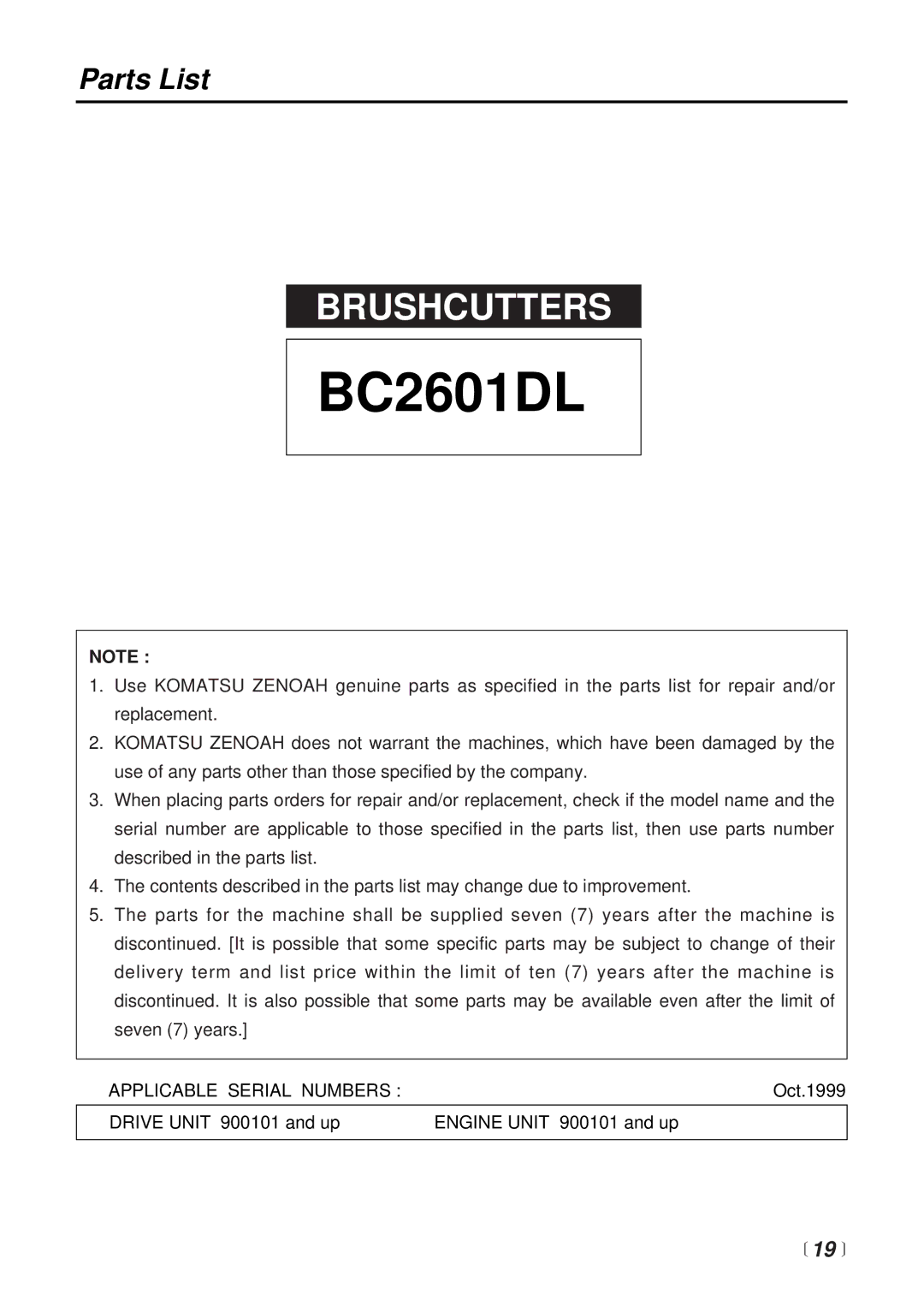 Zenoah BC2601DL manual  19  