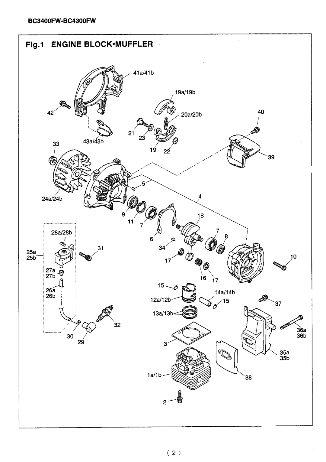 Zenoah BC3400FW, BC4300FW manual 