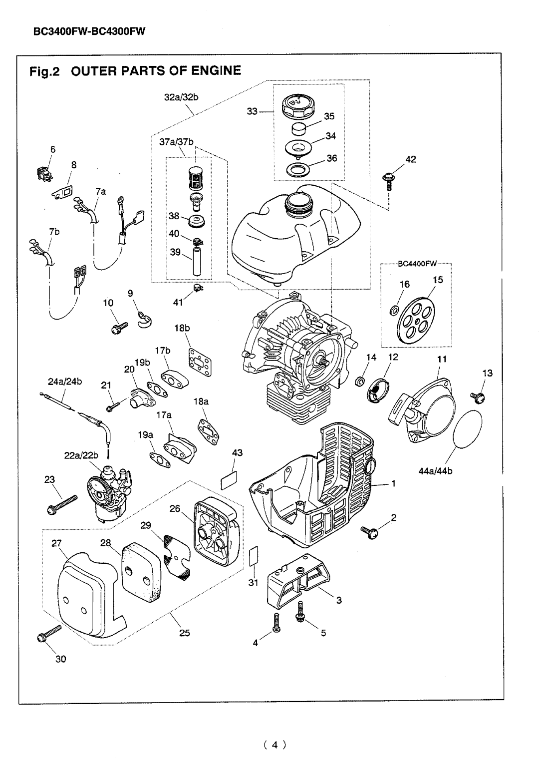 Zenoah BC3400FW, BC4300FW manual 