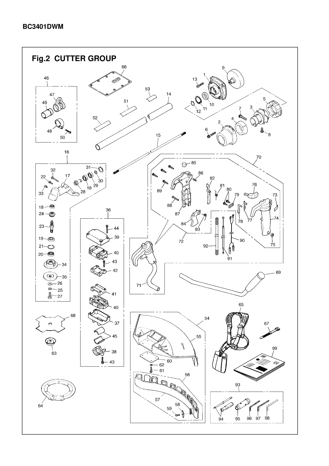 Zenoah BC3401DLM, BC4301DWM, BC4301DLM manual BC3401DWM 