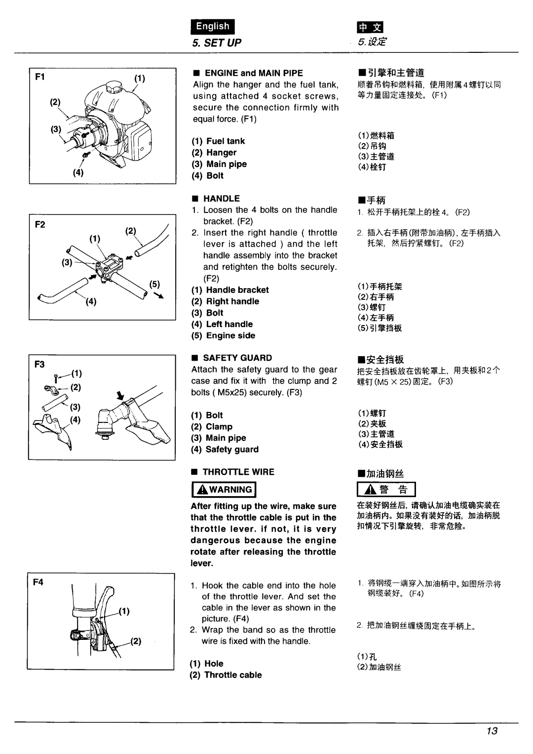 Zenoah BC3401FW manual 