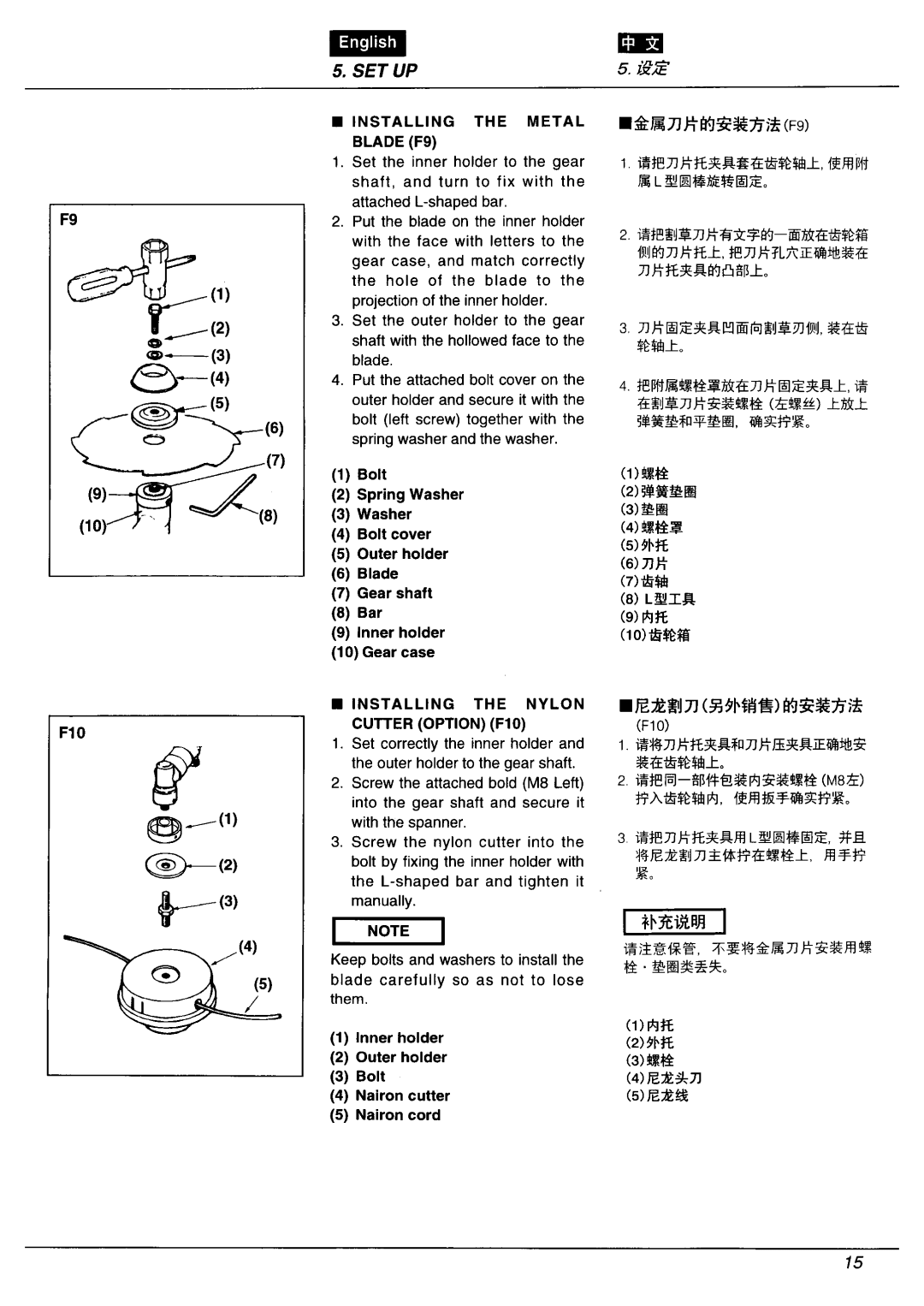 Zenoah BC3401FW manual 