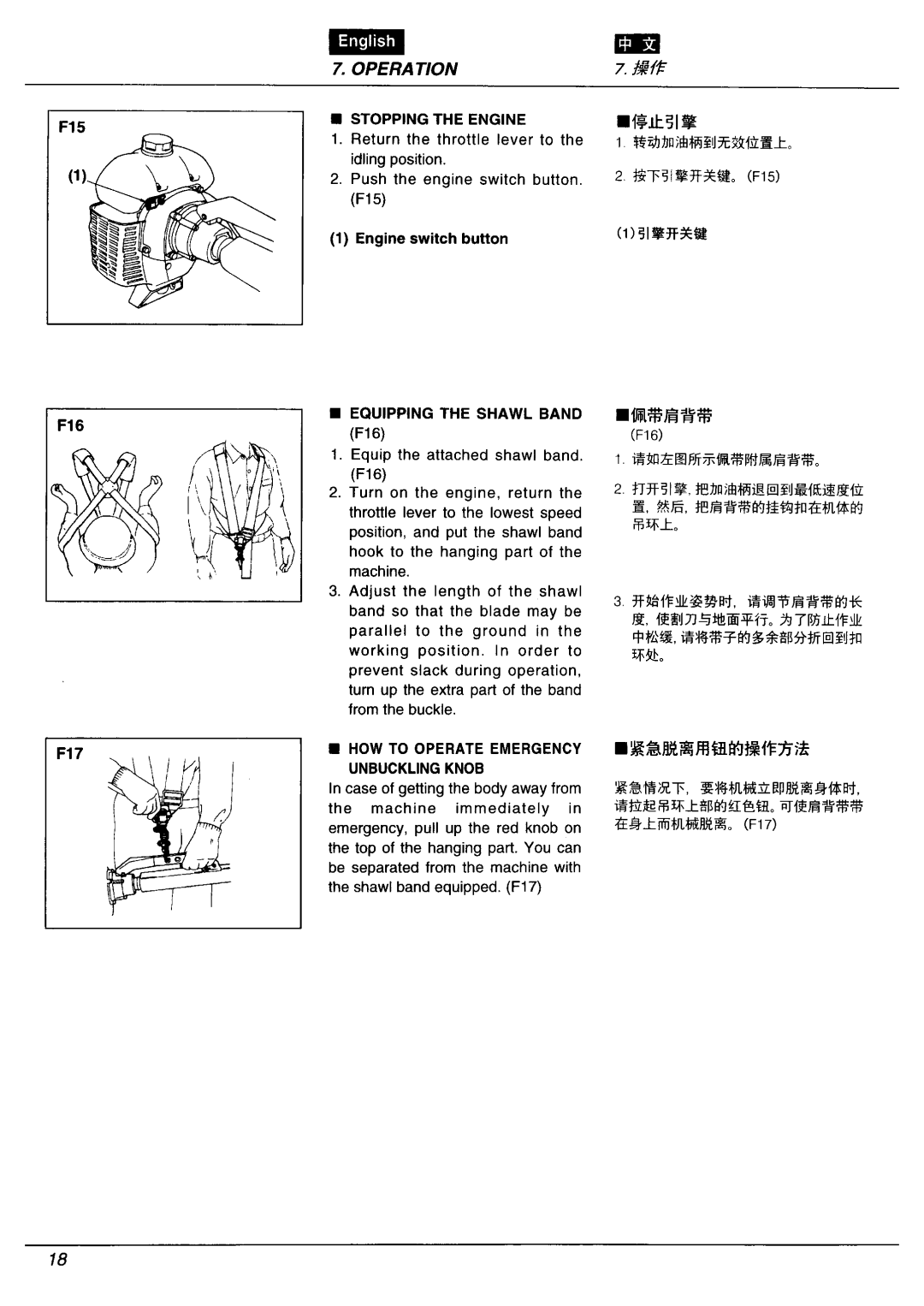 Zenoah BC3401FW manual 