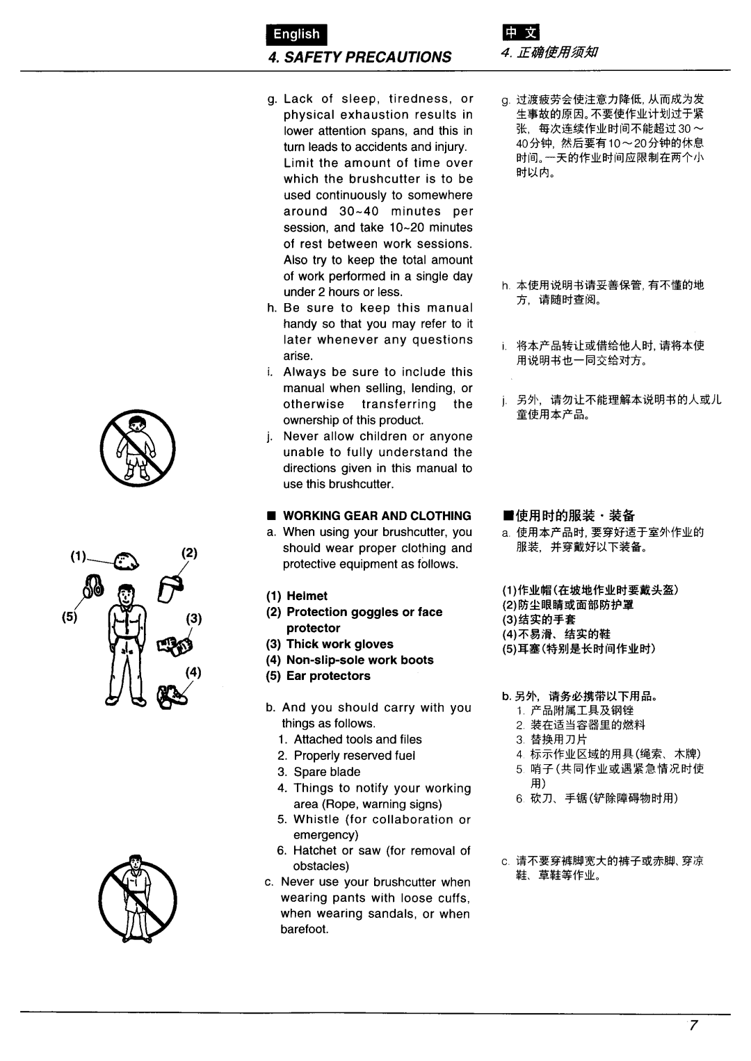 Zenoah BC3401FW manual 