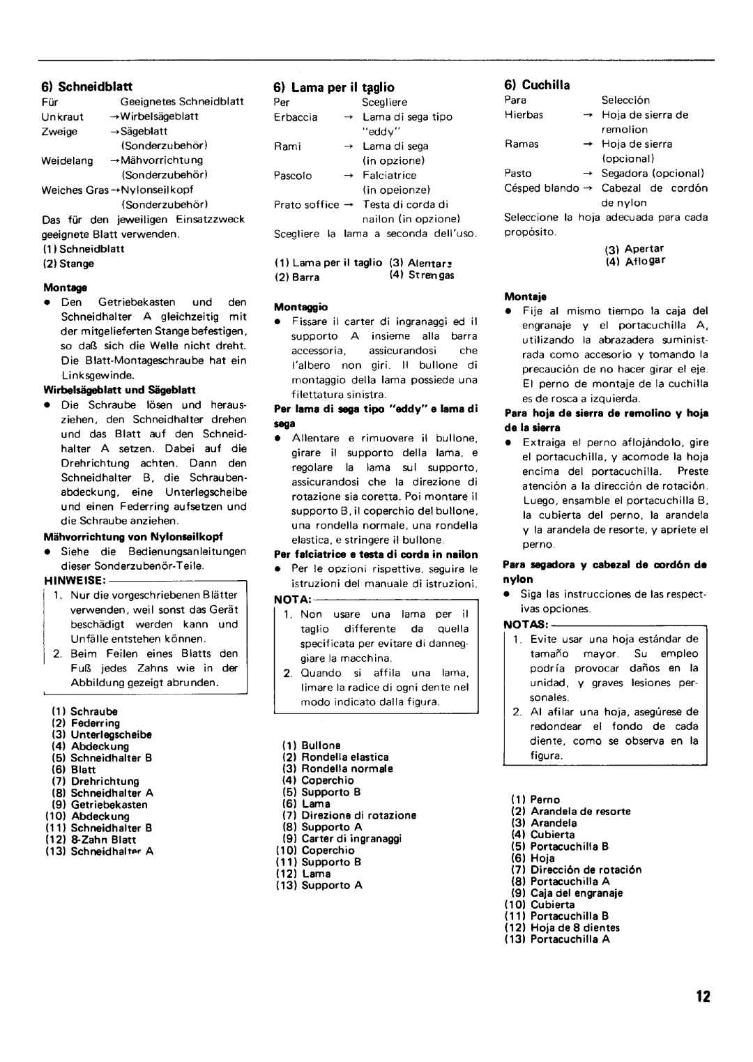 Zenoah BC340FWM, BC431FWM/DWM, BC531FWM/DWM, BC530FWM/DWM, BC430FWM/DWM manual 