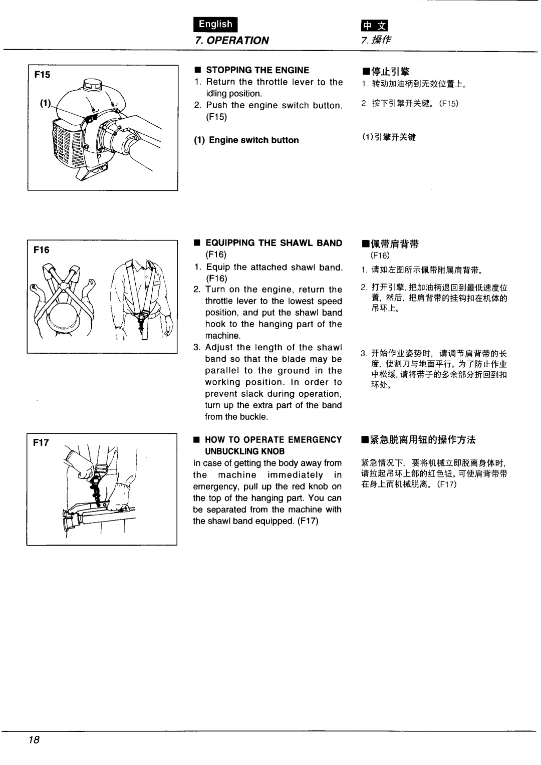 Zenoah BC4301FW manual 