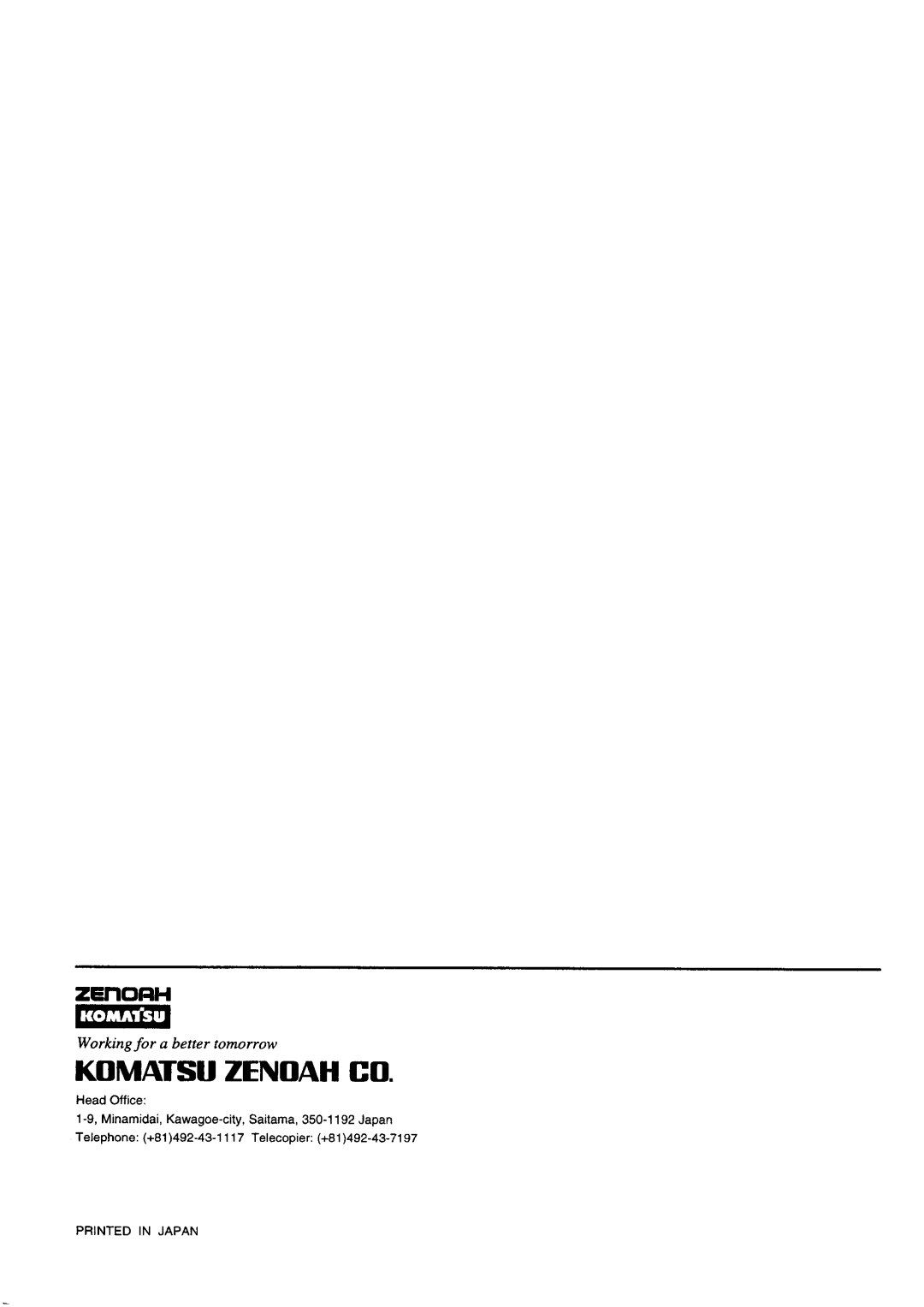 Zenoah BC4301FW manual 